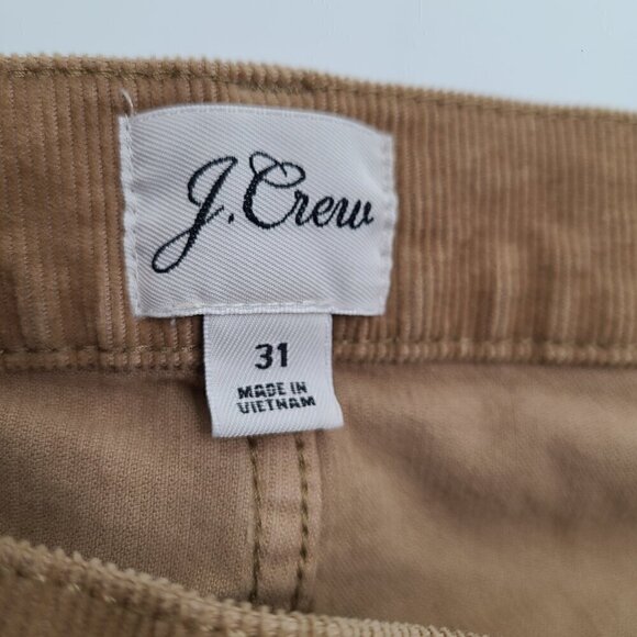 J CREW HIGH RISE VINTAGE SLIM STRAIGHT CORDUROY PANTS Size 31 - Picture 10 of 10